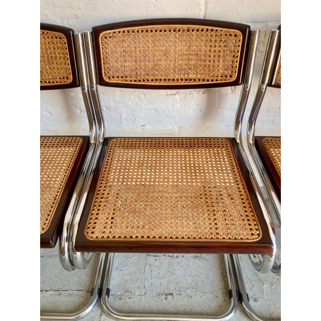 Vintage Cantilever Chairs with Vienna Straw, 1970s, Set of 6 For Sale - Image 14 of 15