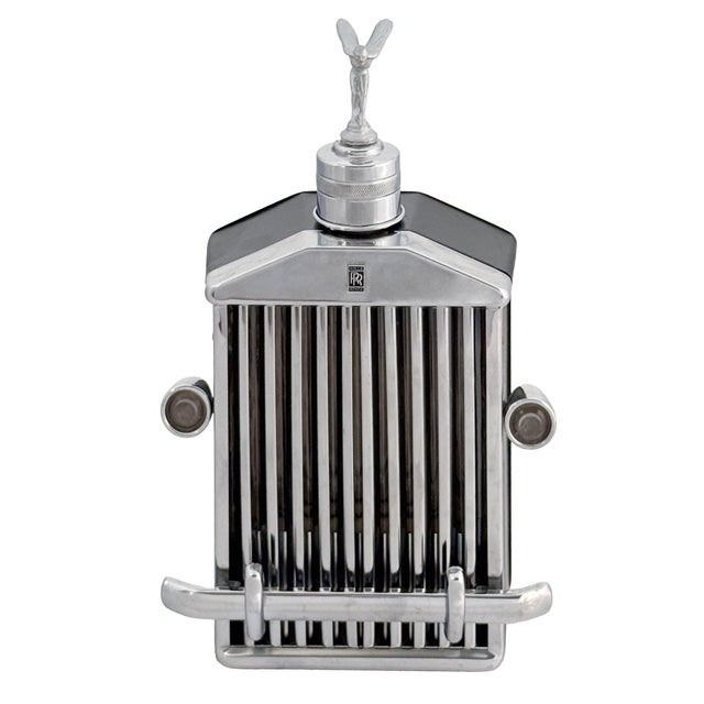 Mid 20th Century Rolls Royce Radiator - Vintage Novelty Drinks Flask Decanter Music Box For Sale - Image 4 of 15