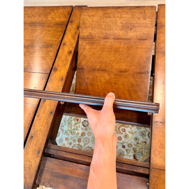 2010s Attributed to Jonathan Charles “Huntingdon” Extending Dining Table | Solid Wood | Seats 12 For Sale - Image 5 of 12