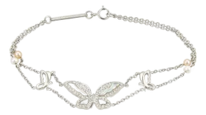 Victoria Casal Fly Me Diamonds & Mop 18k Gold Butterfly Bracelet