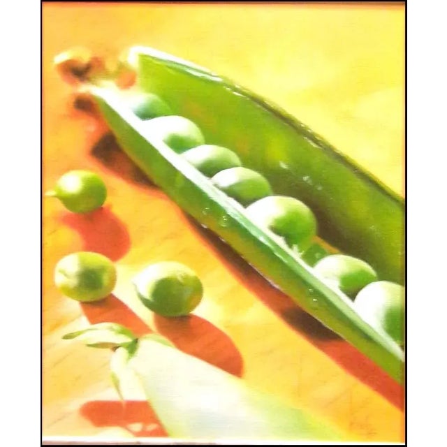 Impressionist "Split P's" Contemporary Vegetable Still Life Oil Painting by Samay, Framed For Sale - Image 3 of 5