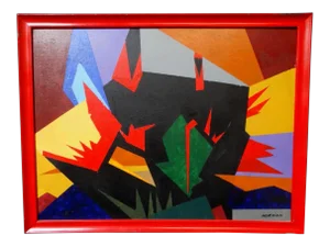 Mid 20th Century Norman Eckelberger: Abstract 2 Painting