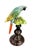 Pair of Italian Majolica Ceramic Parrot Sculptures on Pedestals For Sale In West Palm - Image 6 of 12