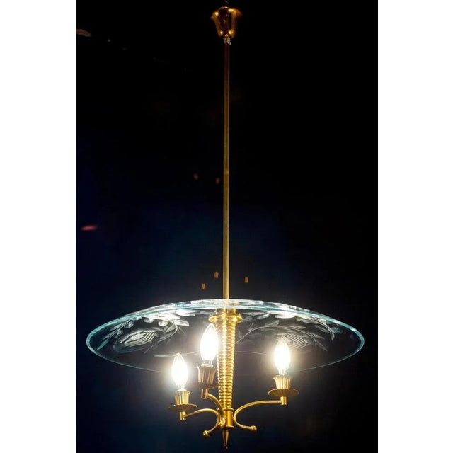 Ceiling Light attributed to Pietro Chiesa for Fontana Arte, Italy, 1935 For Sale - Image 4 of 11