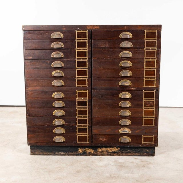 Brown Vintage Engineers Drawer Unit, 1950s For Sale - Image 8 of 8