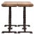 1970s Pair Of Oak Side Tables With Iron Base For Sale