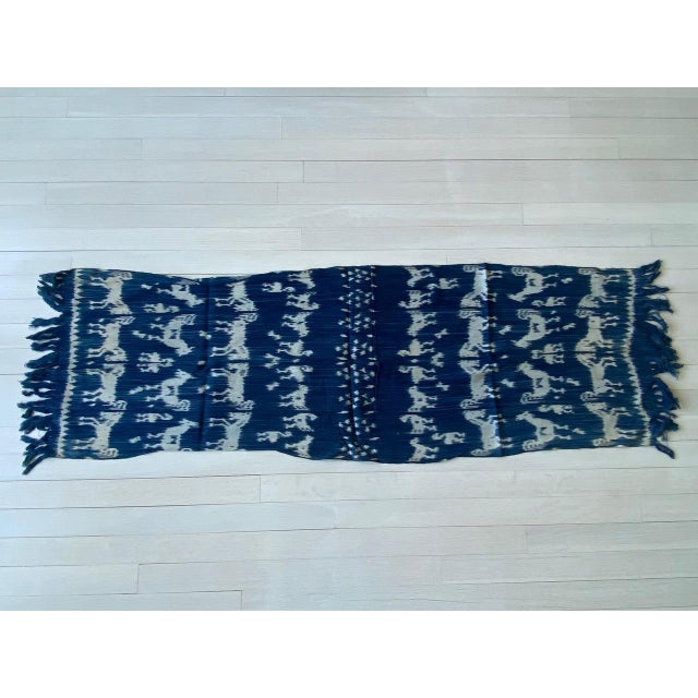 Indigo Cotton Sumba Textile For Sale - Image 10 of 18