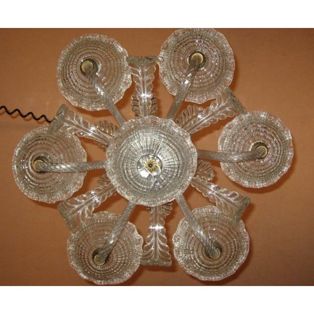 Glass Vintage Murano Glass Chandelier, 1930s For Sale - Image 7 of 10