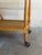 Brown Vintage Danish Oak Bar Cart Tea Trolley With Blue & White Tile Top For Sale - Image 8 of 10