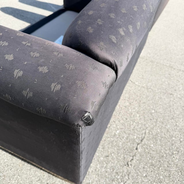 Art Deco Black Sofa Set With Gold Base by Carson’s - Set of 2 For Sale - Image 11 of 12