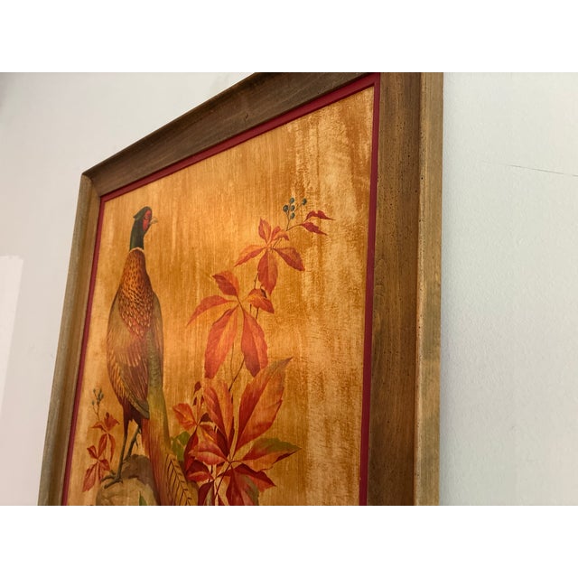 Vintage Pheasant Framed Art Roger Tory Peterson Cottage English Study Decor For Sale - Image 11 of 18