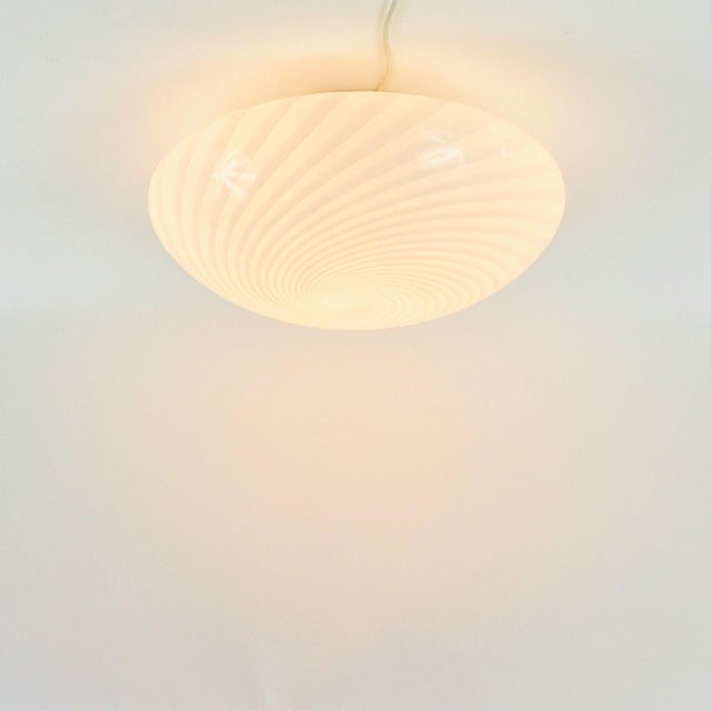 Swirl Murano Glass Flush Mount, Italy, 1970s For Sale - Image 4 of 9