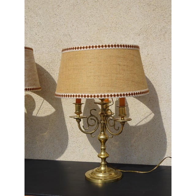 Copper Candlestick Bedside Lamps, 1890s, Set of 2 For Sale - Image 13 of 18