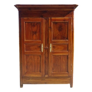 Louis Philippe Wardrobe in Light Walnut For Sale