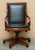 Lovely Grange Paris Cherry wood and black Leather, office captains armchair bought from Harrods London A very good...