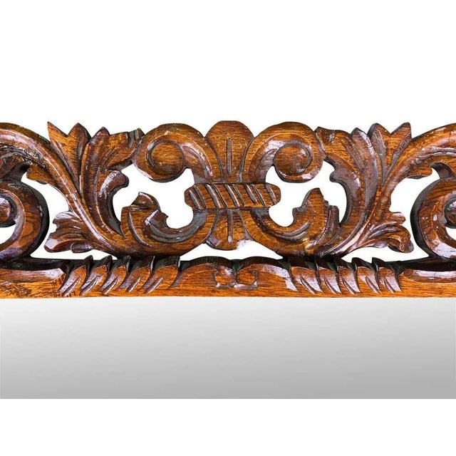Mahogany Carved Mirror, 19th Century For Sale - Image 5 of 11