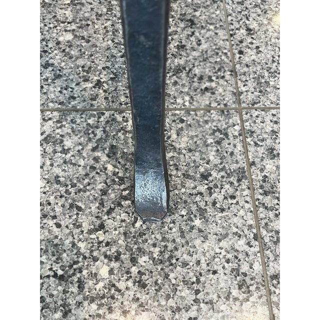 20th Century Italian Wrought Iron & Faux Marble Coffee Table For Sale - Image 12 of 12