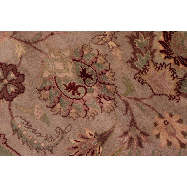 Shabby Chic Art Nouveau 1990's Pak-Persian Green/Green Wool Rug - 9'1'' X 12'4'' For Sale In New York - Image 6 of 9