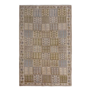 1960s Persian Bakhtiari Natural Color Hand Knotted Gallery Size Rug For Sale