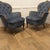 A Fine Quality Pair of French Walnut Button Back Salon Chairs These are superbly comfortable arm chairs, they have a...