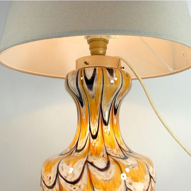 1970s Large Murano Glass Table Lamp, Italy, 1970s For Sale - Image 5 of 8
