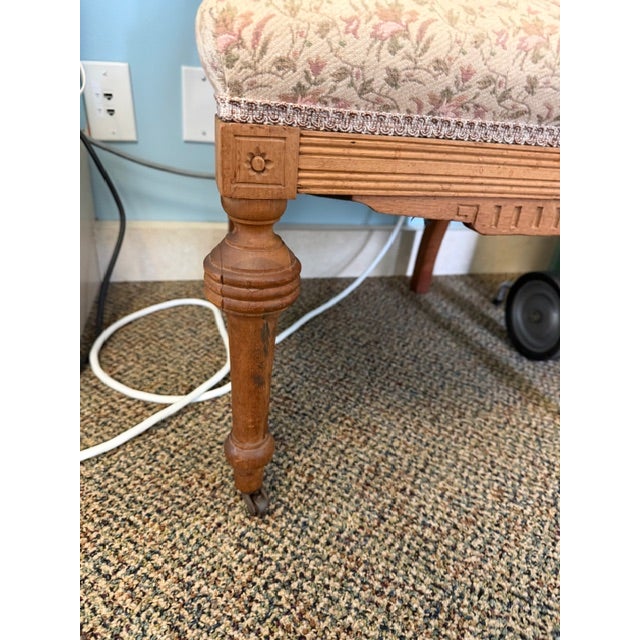 Lovely antique Eastlake chair. Has been used in a dental office waiting room for many years.