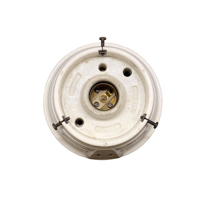 1930s 1930s Ceramic & Glass Wall Sconce For Sale - Image 5 of 9