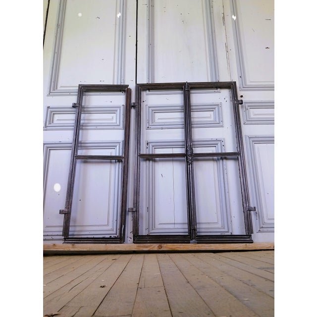 Metal Antique Castle Stained-Glass Window, Set of 3 For Sale - Image 7 of 8