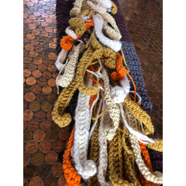 1970s Textile Yarn Wall Art Tapestry For Sale - Image 4 of 12