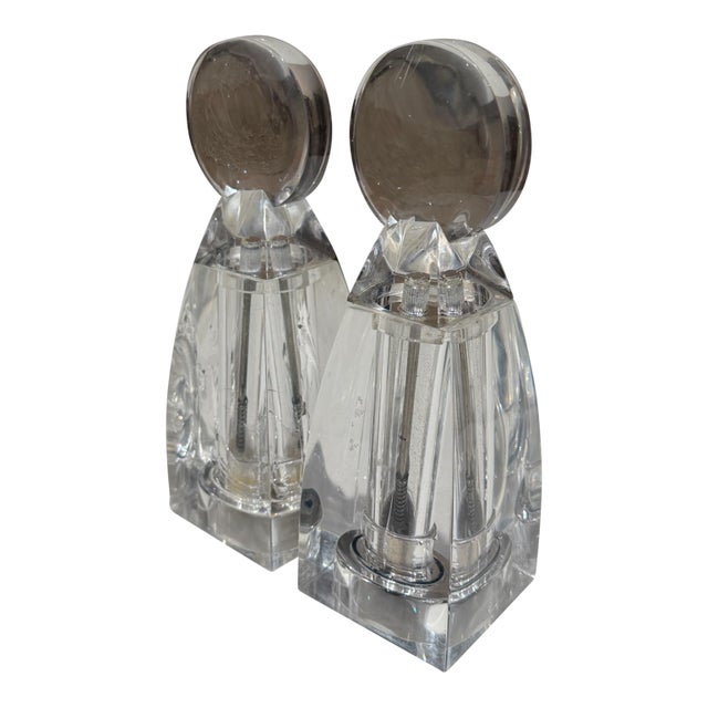 Grainware Lucite Salt & Pepper Grinders Wayne Husted Mid-Century Modern For Sale