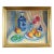 Mid-Century Modern 'Fruit & Vase on a Table' Original Swedish Vibrant Still Life Oil Painting, Framed For Sale