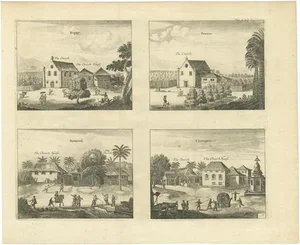 Churchill, Various Churches on Ceylon, 1744, Paper