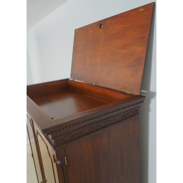 Henkel Harris Mahogany Tall Wardrobe Chifferobe Armoire For Sale - Image 16 of 18