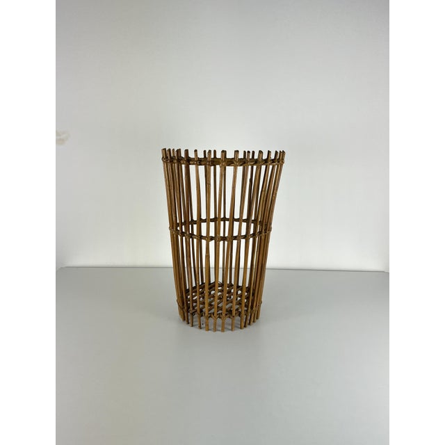 Mid-Century Bamboo Umbrella Stand, Italy, 1960s For Sale - Image 6 of 8