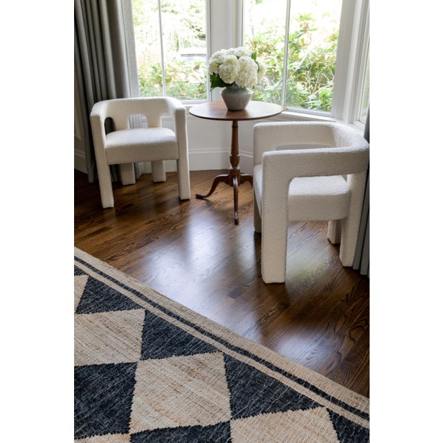 Erin Gates by Momeni Orchard Court Checker Black Hand Woven Wool and Jute Area Rug 2' X 3' For Sale - Image 9 of 11