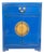 Zodiac Hardware Lacquer Side Table-Blue For Sale