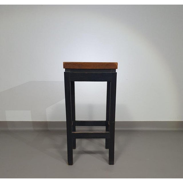 Oak Construction Stools, 1960s, Set of 3 For Sale - Image 9 of 18