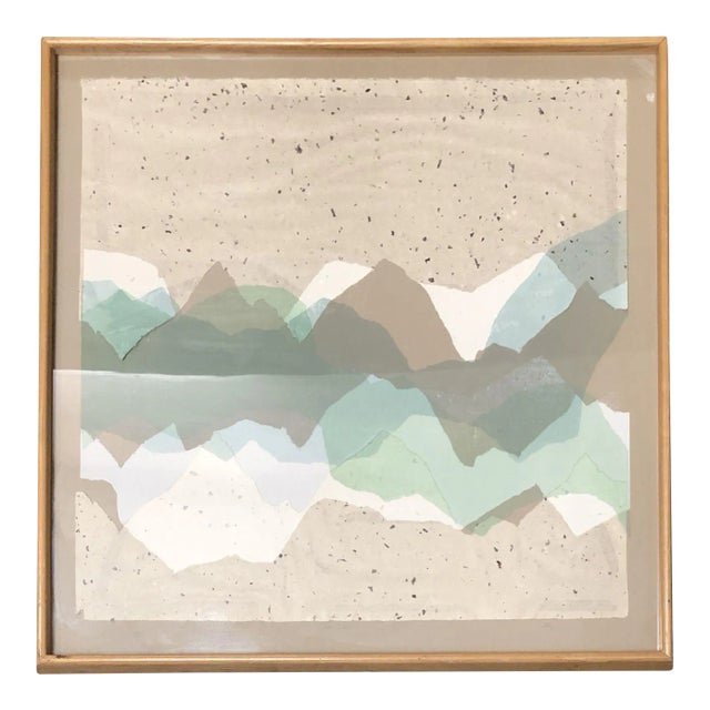Framed Canvas Art Mountian Peaks Collage Artwork Print For Sale