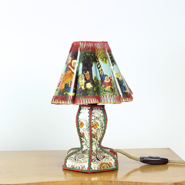 Mid-Century Modern Snow White and Seven Dwarfs Children's Table Lamp, 1950s For Sale - Image 15 of 15