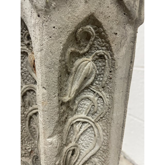 1940s Monumental Mid-Century Gothic Griffin Pedestal Urn — South Carolina Estate Rescue For Sale - Image 11 of 13