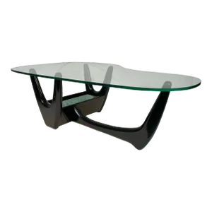 1960s Adrian Pearsall Planter Coffee Table Organic Glass Top