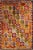Orange Tribal Hand Knotted Checkerboard Design Vintage Turkish Tulu Rug With Bright Multi-Colors For Sale - Image 8 of 8