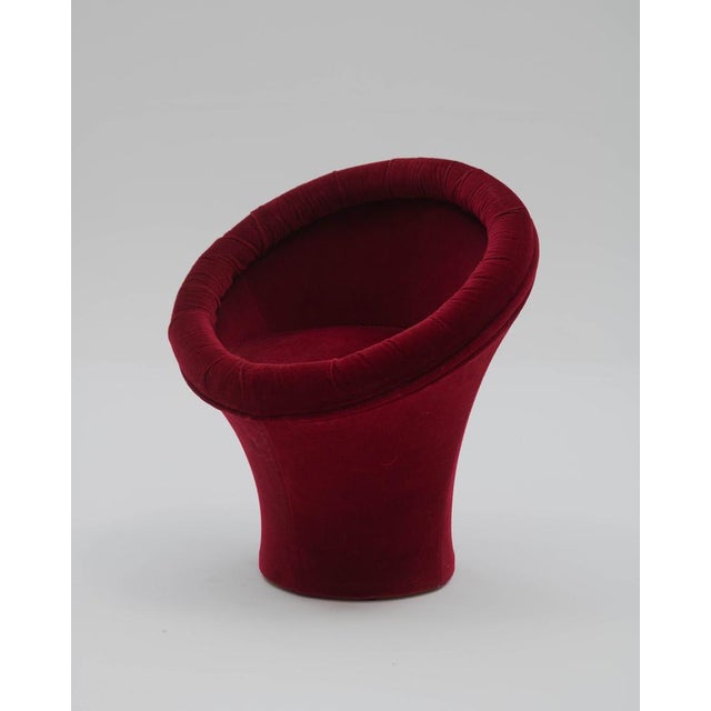 1970s Velvet Mushroom Chair in the style of Pierre Paulin, 1970s For Sale - Image 5 of 5