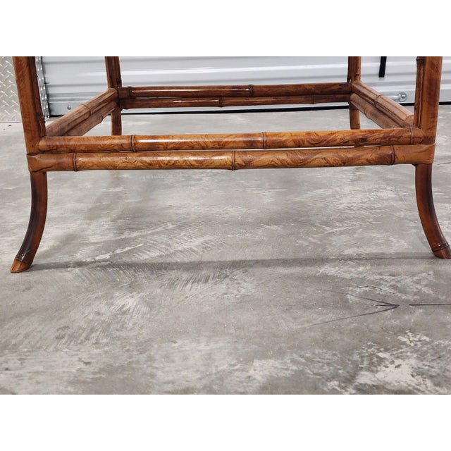 Mid Century Brighton Pavilion Style Bamboo Fretwork Side Table For Sale - Image 11 of 13