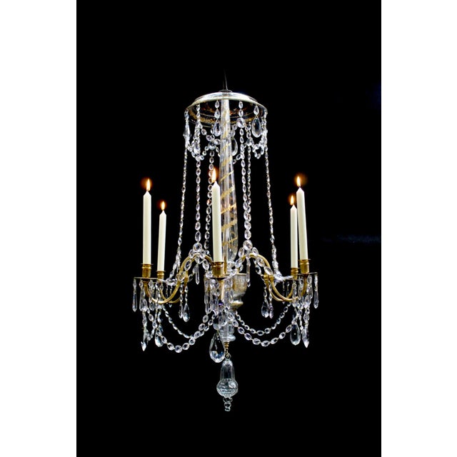 Gold Neoclassical Chandelier in Bronze and Crystal For Sale - Image 8 of 18