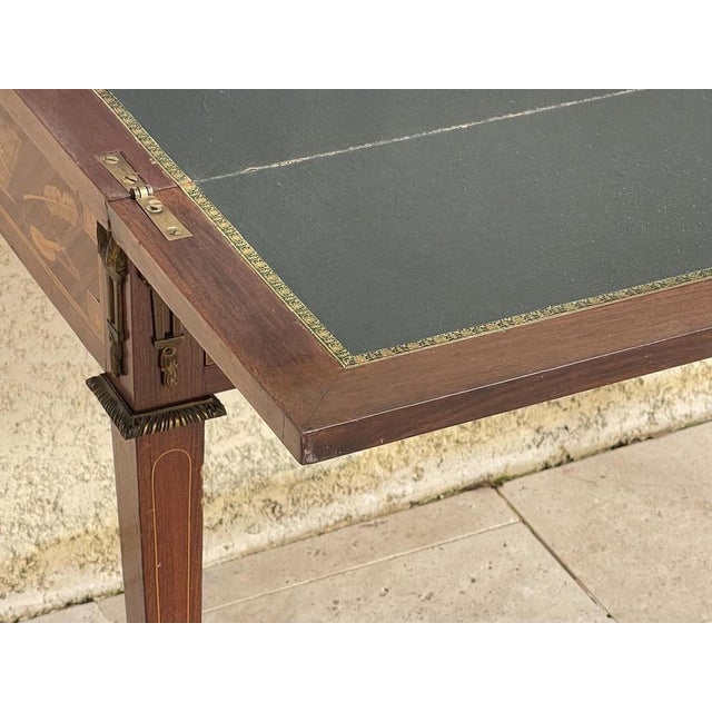 Louis XVI Style Marquetry Desk in Wood For Sale - Image 10 of 13