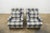 This pair of Pottery Barn lounge chairs features a timeless English roll arm silhouette upholstered in a classic blue and...