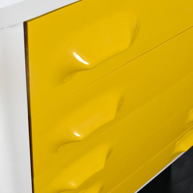 Restored Raymond Loewy Inspired Yellow Chapter One Highboy Dresser Chest For Sale - Image 11 of 14