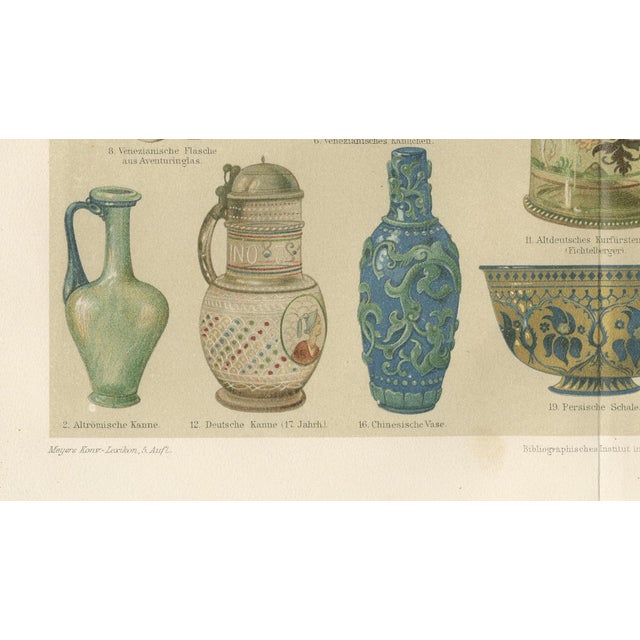 Art Nouveau Glass and Historic Glassmaking by Peter Behrens, 1898, Set of 2 For Sale - Image 13 of 16
