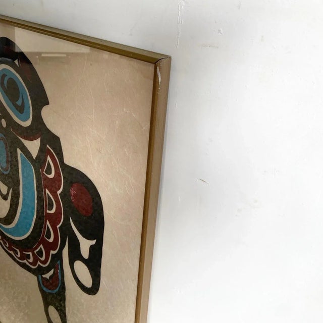 Vintage Native Canadian "Killer Whale" Screenprint For Sale In Miami - Image 6 of 7